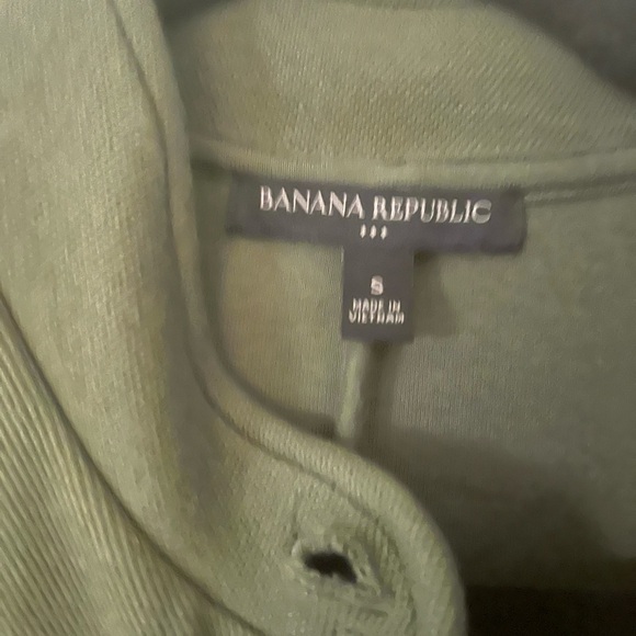 Banana Republic - Olive Green Blazer Size small PIQUE BAND-COLLAR BLAZER - Picture 2 of 3